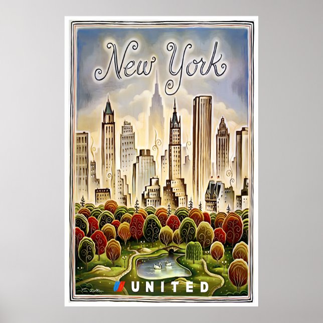 New York Poster Central Park Print United Art (Framsidan)