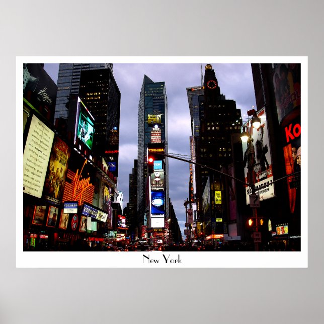 New York Poster Times Square Night NYC Souven (Framsidan)