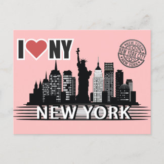 New York Postkarte – Skyline & Big Apple Motiv Helg Vykort