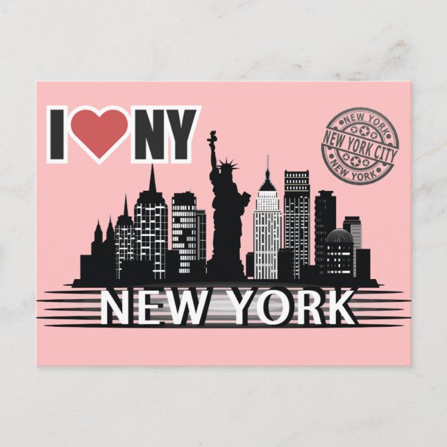 New York Postkarte – Skyline & Big Apple Motiv Helg Vykort (Framsida)
