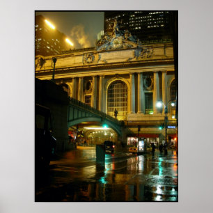 New York Print Cityscape New York Nattutskrift Poster