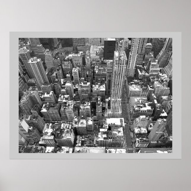 New York Print New York Manhattan Poster Cityscape (Framsidan)