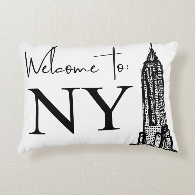 new york prydnadskudde (Framsidan)