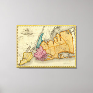 New York, Queens, Kung, Richmond County Canvastryck