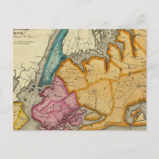 New York, Queens, Kung, Richmond County Vykort (Framsida)
