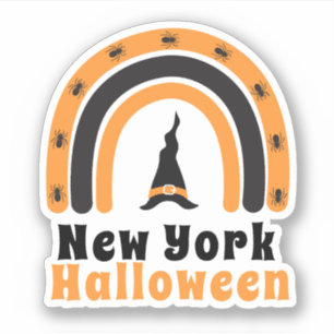 New York Rainbow Halloween fest Sticker Klistermärken