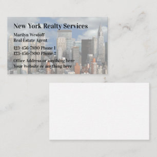 New York Real Gods Agent Visitkort