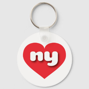 New York Red Hjärt - I kärlek ny Nyckelring
