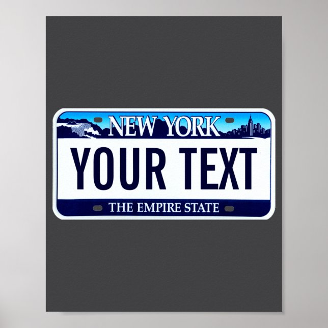 New York registreringsskylt _1  Poster (Framsidan)