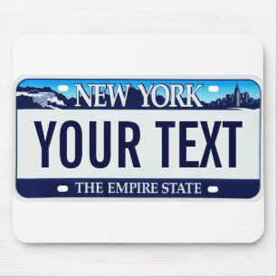 New York registreringsskyltmousepad Musmatta