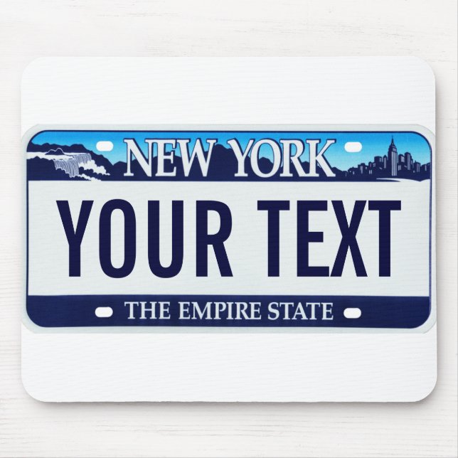 New York registreringsskyltmousepad Musmatta (Framsidan)