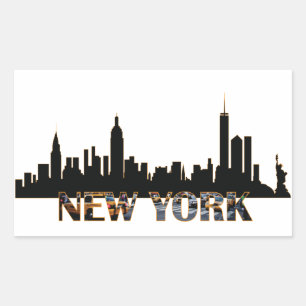 New York Rektangulärt Klistermärke