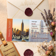 New York-resa Överraskning Boarding Pass