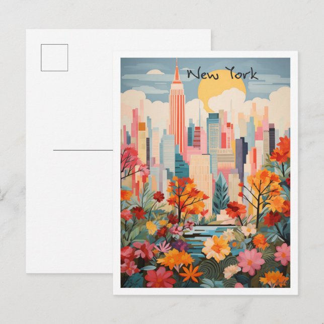 New York Resaestetik Vykort (Fram/baksida)
