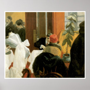 New York Restaurant c. 1922, Edward Hopper Poster