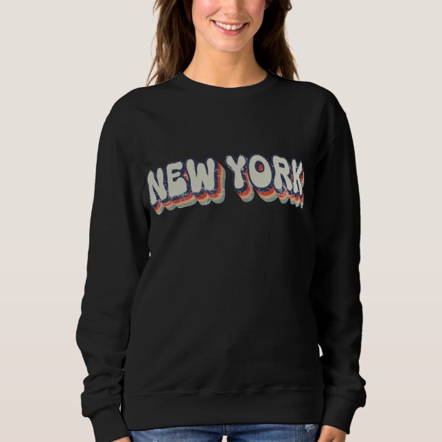 New York Retro 80s Chrome City  T Shirt (Framsida)