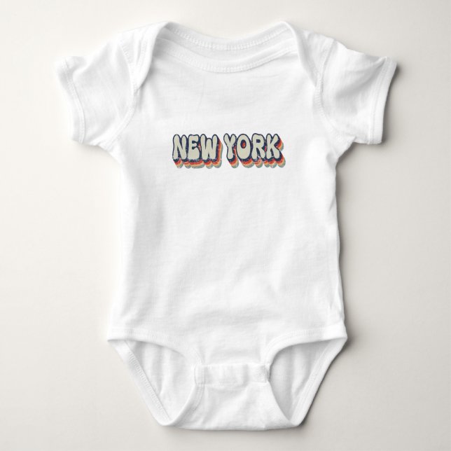 New York Retro 80s Chrome City  T Shirt (Framsida)