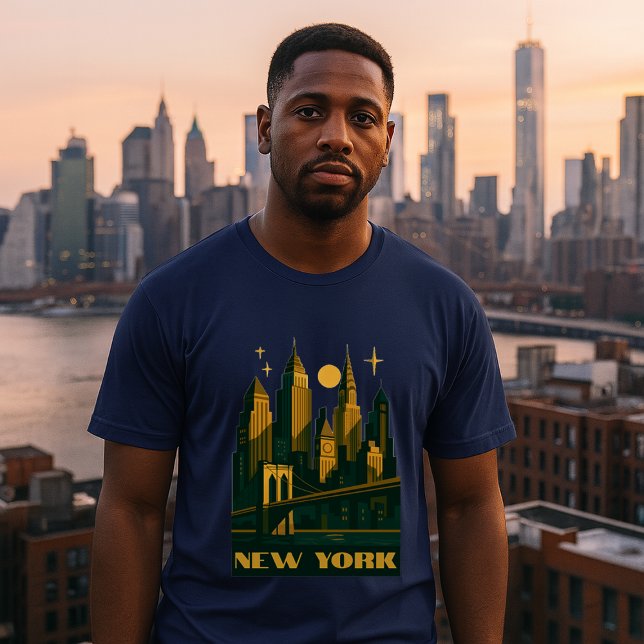 New York Retro Art Deco T Shirt (Skapare uppladdad)