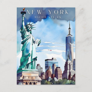 New York retro rese vykort