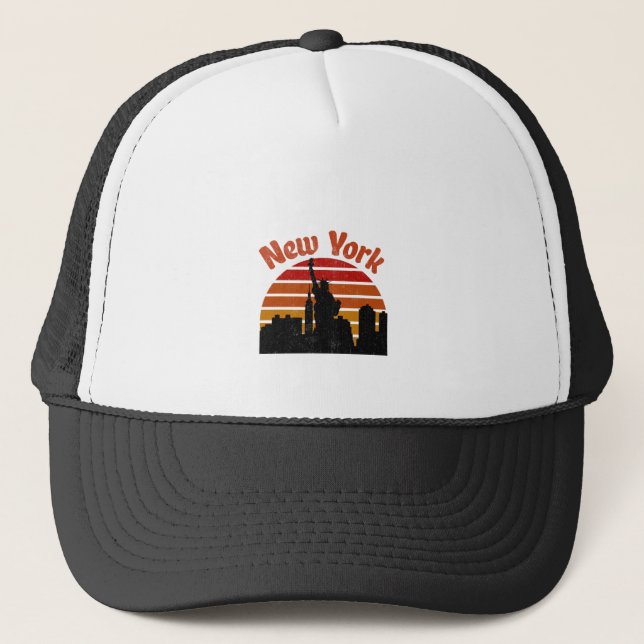 New York Retro Skyline Keps (Framsida)