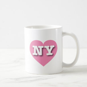 New York Rosa Heart - I kärlek NY Kaffemugg