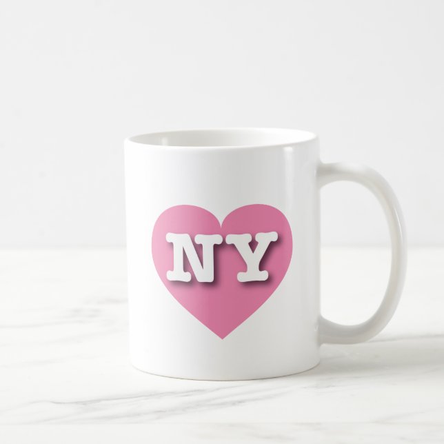New York Rosa Heart - I kärlek NY Kaffemugg (Höger)