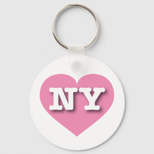 New York Rosa Heart - I kärlek NY Nyckelring