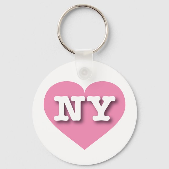 New York Rosa Heart - I kärlek NY Nyckelring (Framsida)