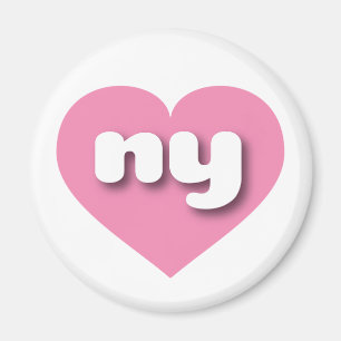 New York rosa hjärta - I kärlek ny Magnet