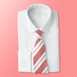 New York Rosa och White Stripe Neck Tie Slips