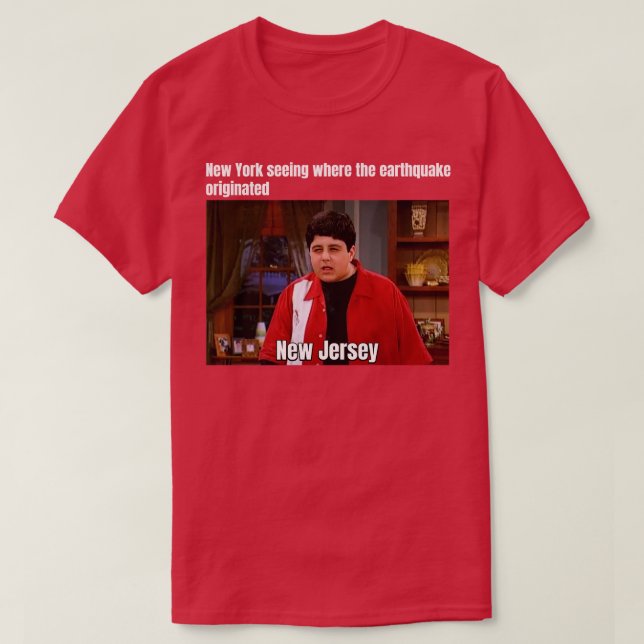 New York ser var jordbävningen uppstod T Shirt (Design framsida)