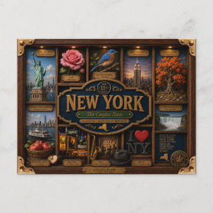 New York Shadow Box 3D Figurin Stat Vykort