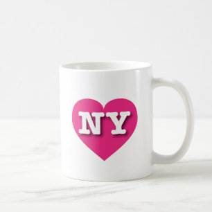 New York Shock rosa Heart - I kärlek NY Kaffemugg