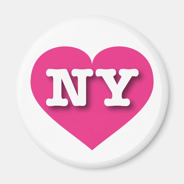 New York Shock rosa Heart - I kärlek NY Magnet (Framsidan)