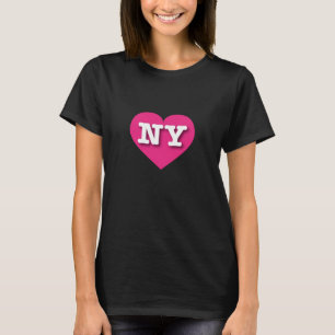 New York Shock rosa Heart - I kärlek NY T-shirt