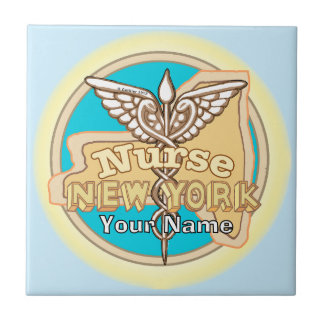 New York Sjuksköterska Caduceus Tile Kakelplatta