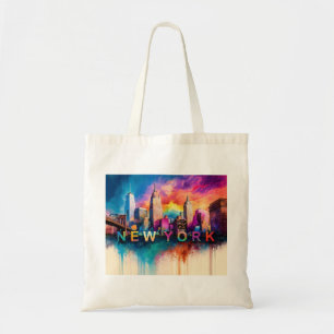 New York Skyline Abstrakt Art Tygkasse