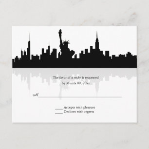 New York Skyline Bröllop OSA Kort