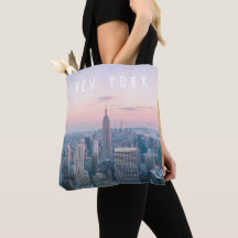 New York Skyline & California Handflatan Träd Bi-C