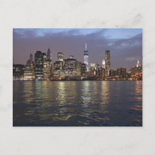 New York Skyline Hudson River World Trade Center Vykort