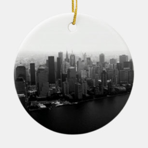 New York Skyline Julgransprydnad Keramik
