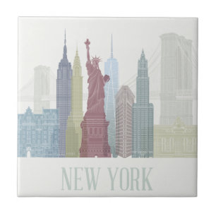 New York Skyline Kakelplatta