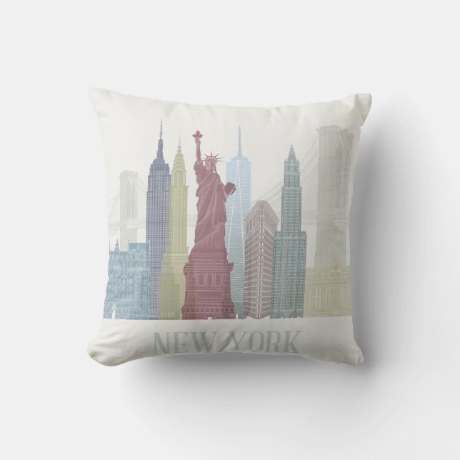 New York Skyline Kudde (Framsida)