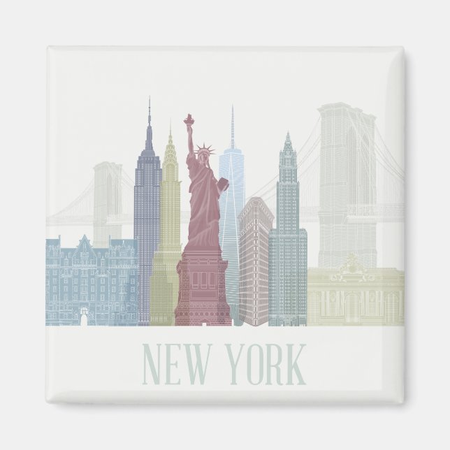 New York Skyline Magnet (Framsidan)