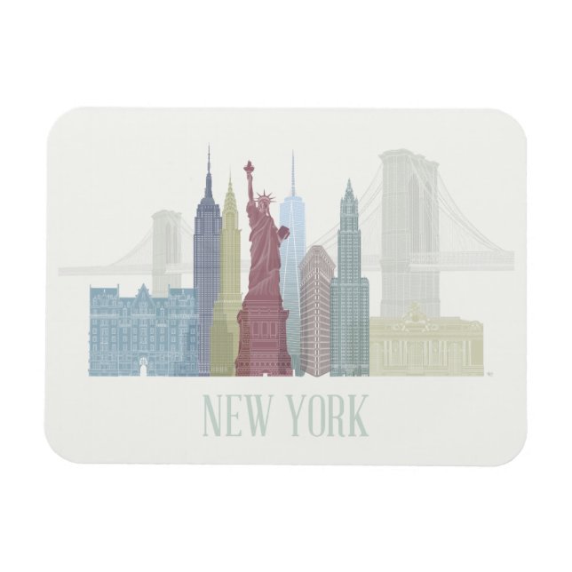 New York Skyline Magnet (Horisontell)