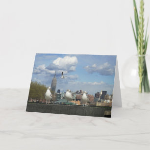 New York Skyline med Fiskmås Kort