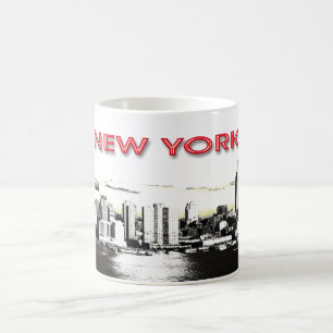 New York Skyline med tvilling torn mugg