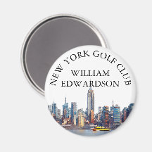 New York Skyline Personlig Golfklubb Namn