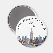 New York Skyline Personlig Golfklubb Namn
