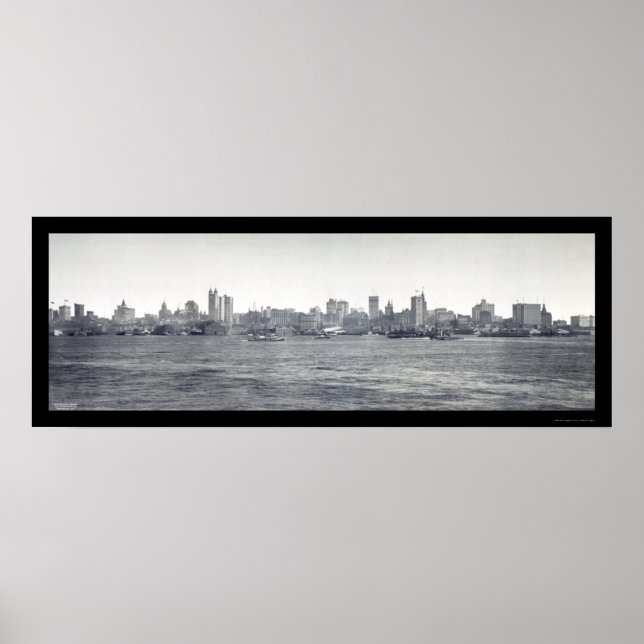 New York Skyline Photo 1900 Poster (Framsidan)